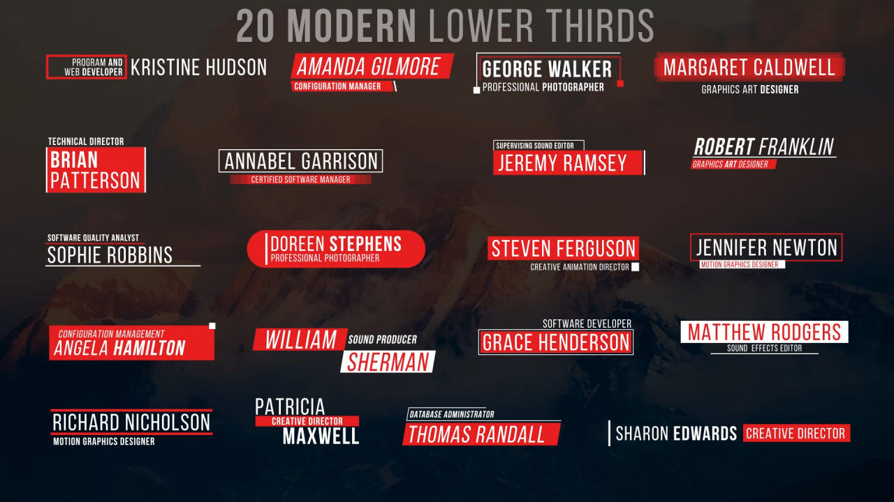 流畅简约动态文字标题动画素材库精选AE模板