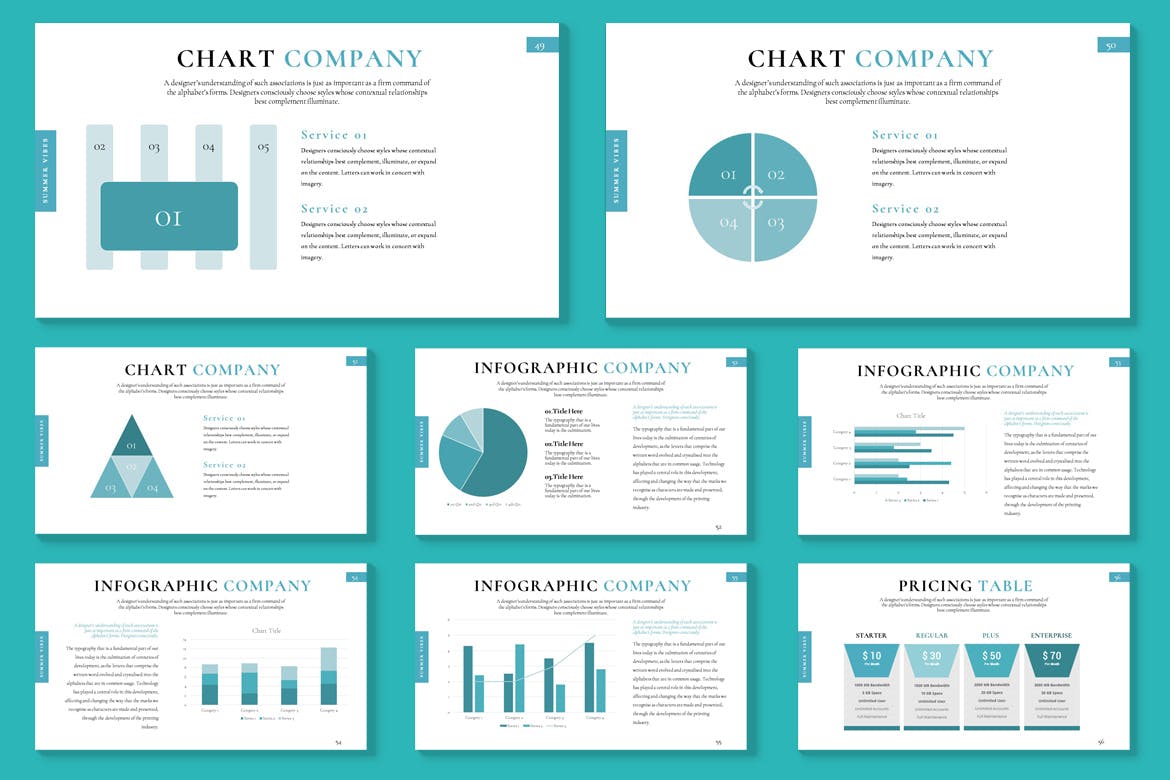 夏日度假旅游海滩海岛旅行主题PPT幻灯片模板 Summer Season – Powerpoint插图(8)