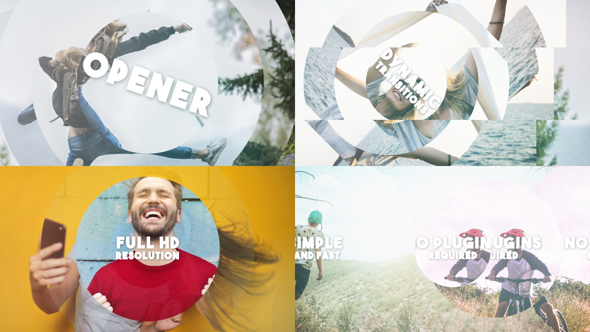 干净且动态动画的转场效果素材库精选AE模板