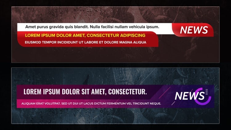 10个简洁优美的新闻标题包素材库精选AE模板