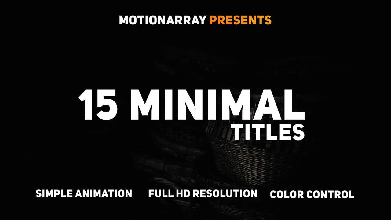 15个创意全屏标题动画素材库精选AE模板