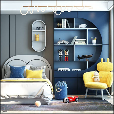 儿童房儿童卧室场景素材之家精选3D模型By HuyHieuLee