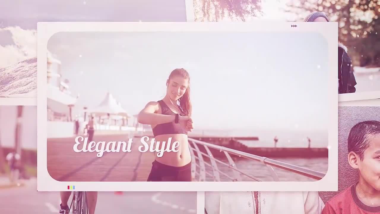 温馨浪漫旅游回忆幻灯片动画素材库精选PR模板