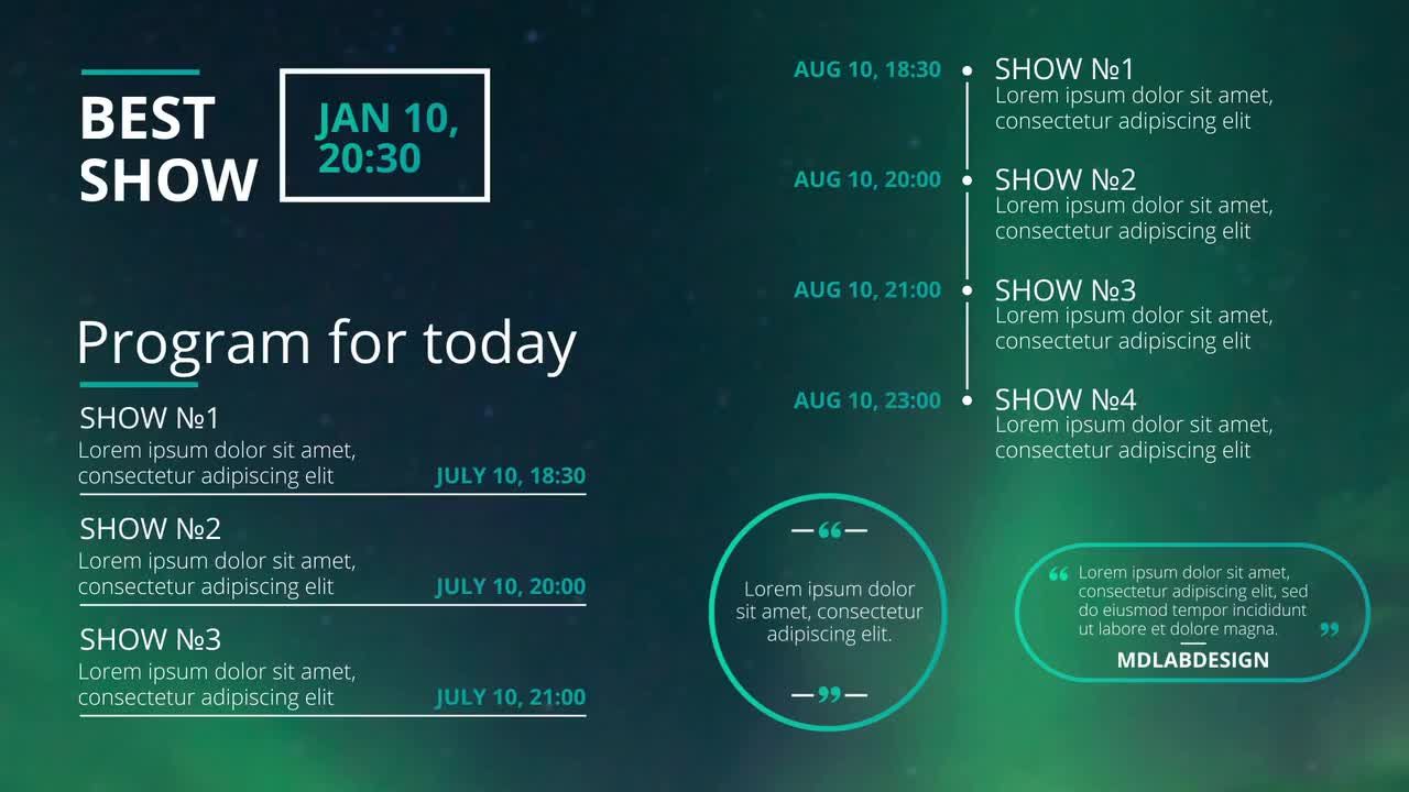 10个流畅的广播或促销视频标题素材库精选AE模板