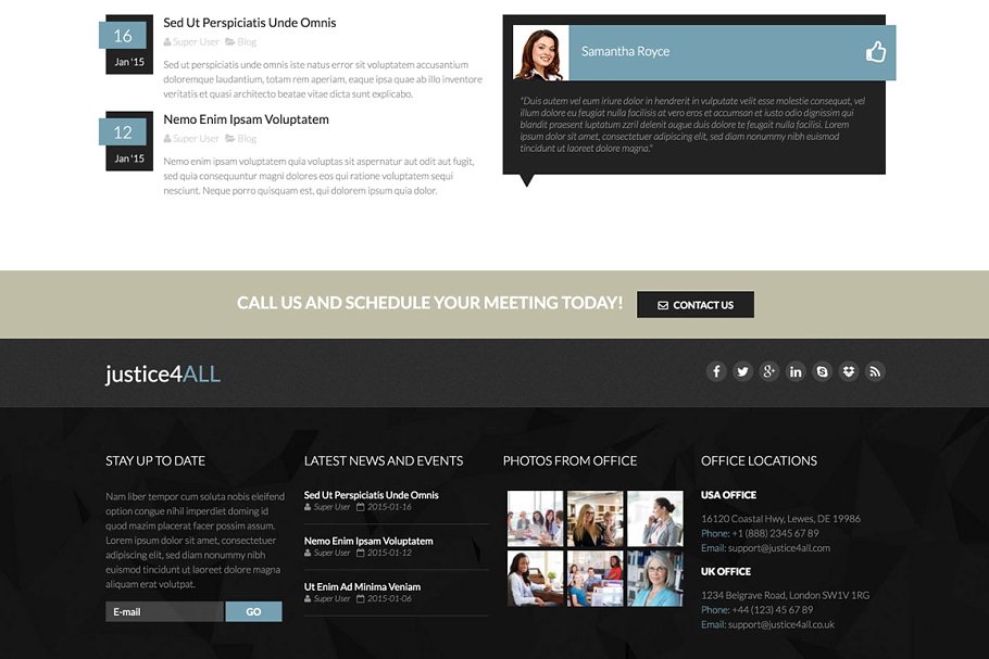 律师事务所官网Joomla模板素材库精选 Hot Justice插图(4)