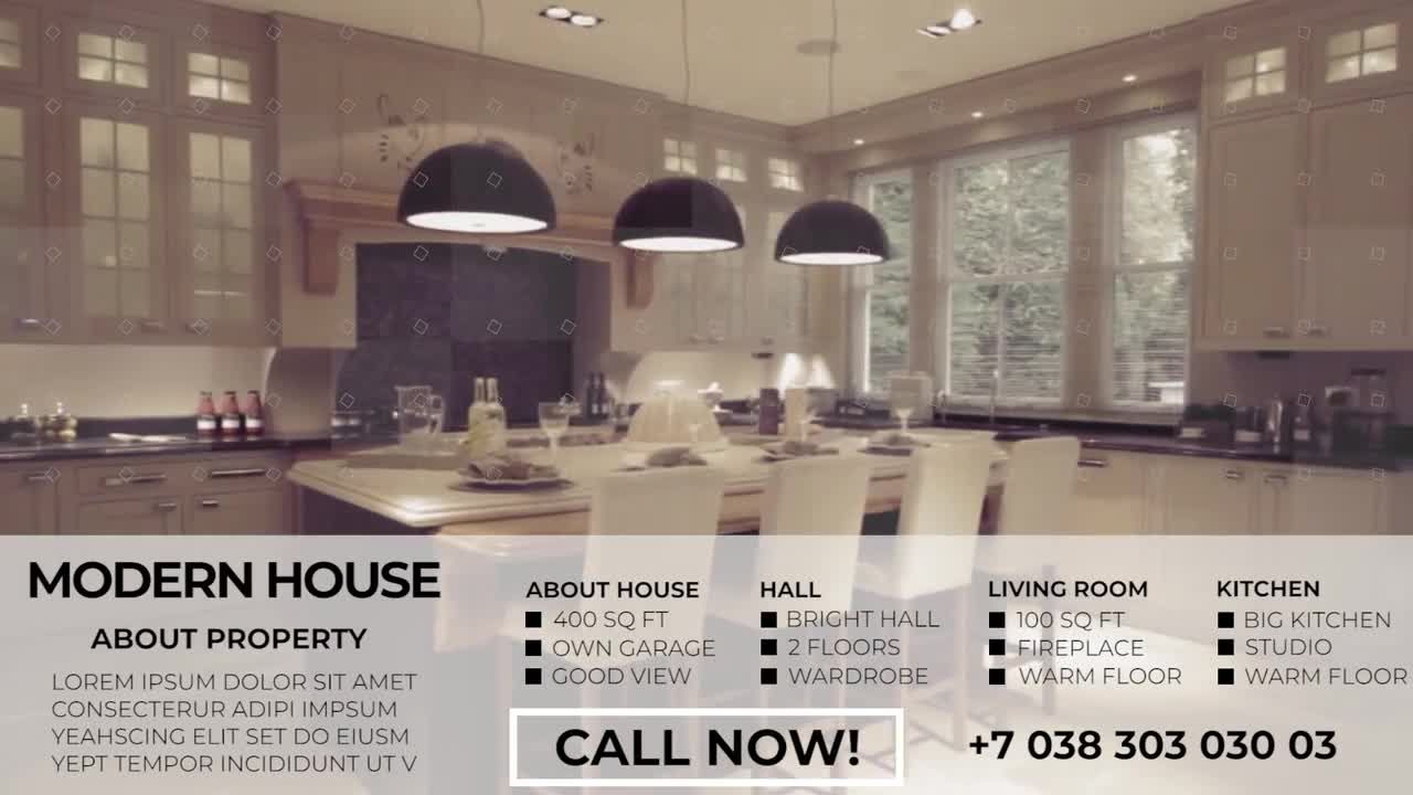 具有专业设计的房地产促销素材库精选pr模板