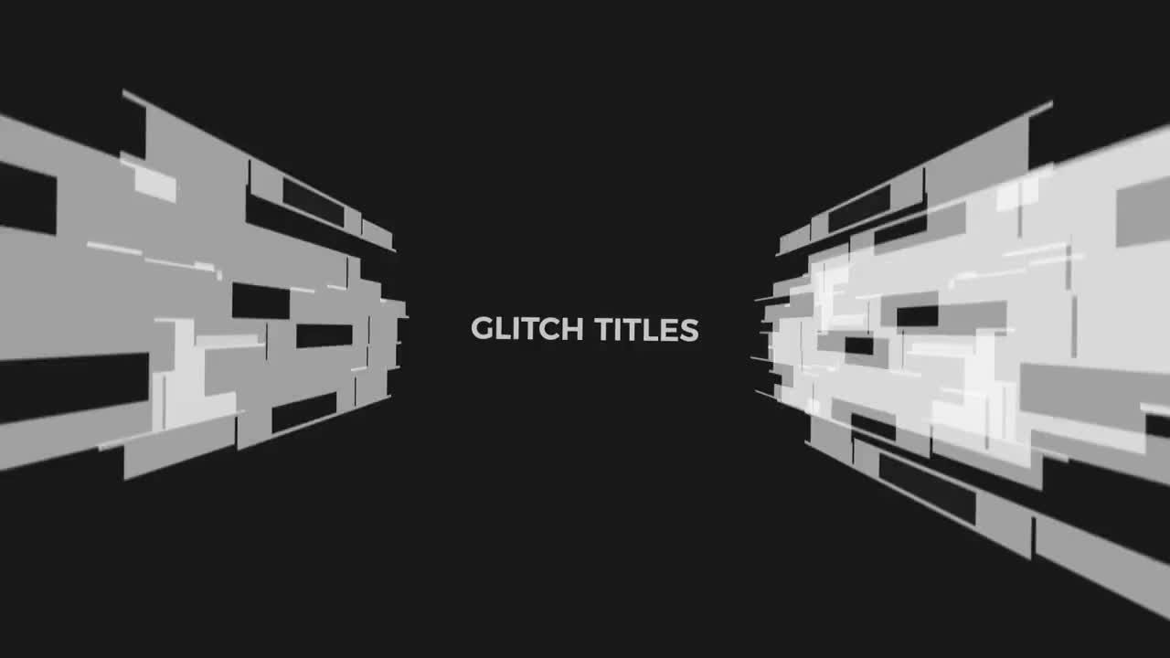 15个设计时尚创造性动画的故障和扭曲标题动画素材库精选AE模板