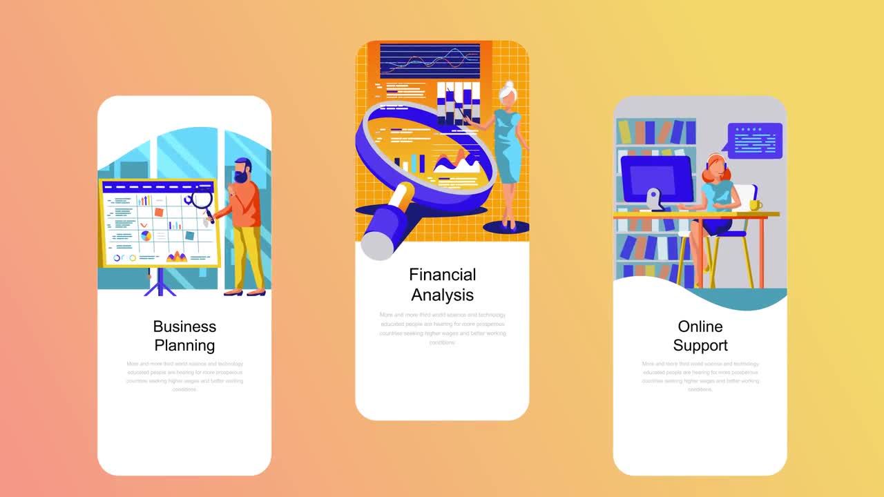 6个创意明亮引人入胜的财经平台Instagram故事素材库精选AE模板