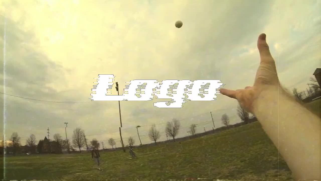 VSH毛刺效果pr徽标模板