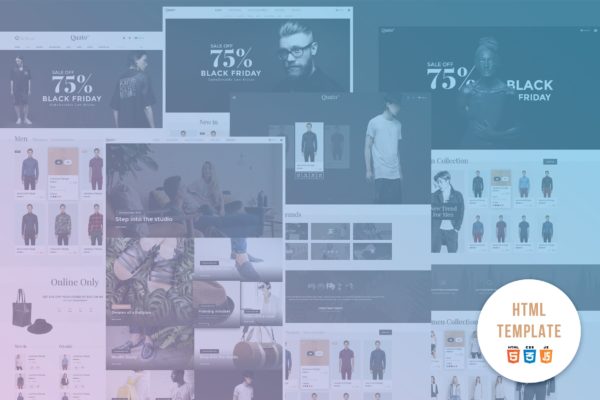 2019年设计趋势响应式HTML网上商城模板素材库精选 Quato | Multi Store Responsive HTML Template