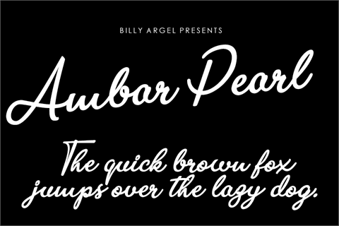 Ambar Pearl Personal Use font素材之家精选英文字体