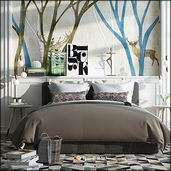 现代风格北欧儿童卧室场景素材之家精选3D模型