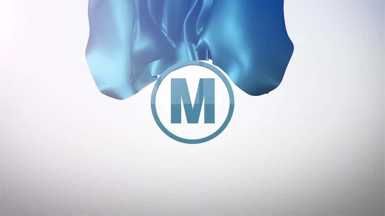 丝绸质感的布料揭示logo标志动画素材库精选AE模板