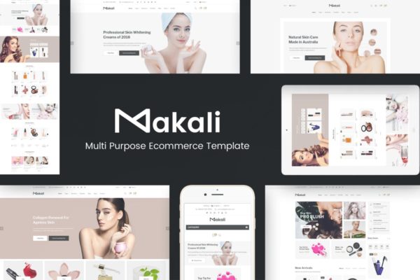 化妆品及美容网上商城OpenCart外贸主题模板素材库精选 Makali – Cosmetics &amp; Beauty OpenCart Theme