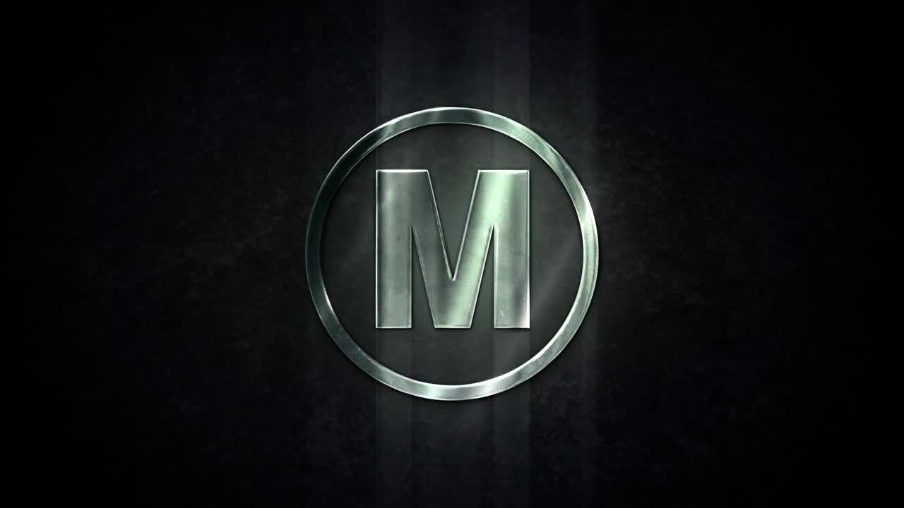 抛光金属光泽的Logo标志动画设计素材库精选AE模板