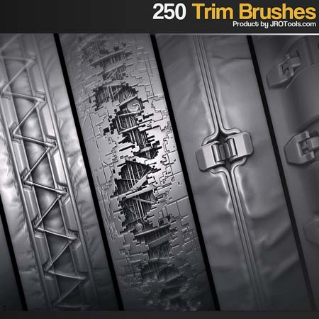 256款ZBrush笔刷及PSD JPG等格式素材