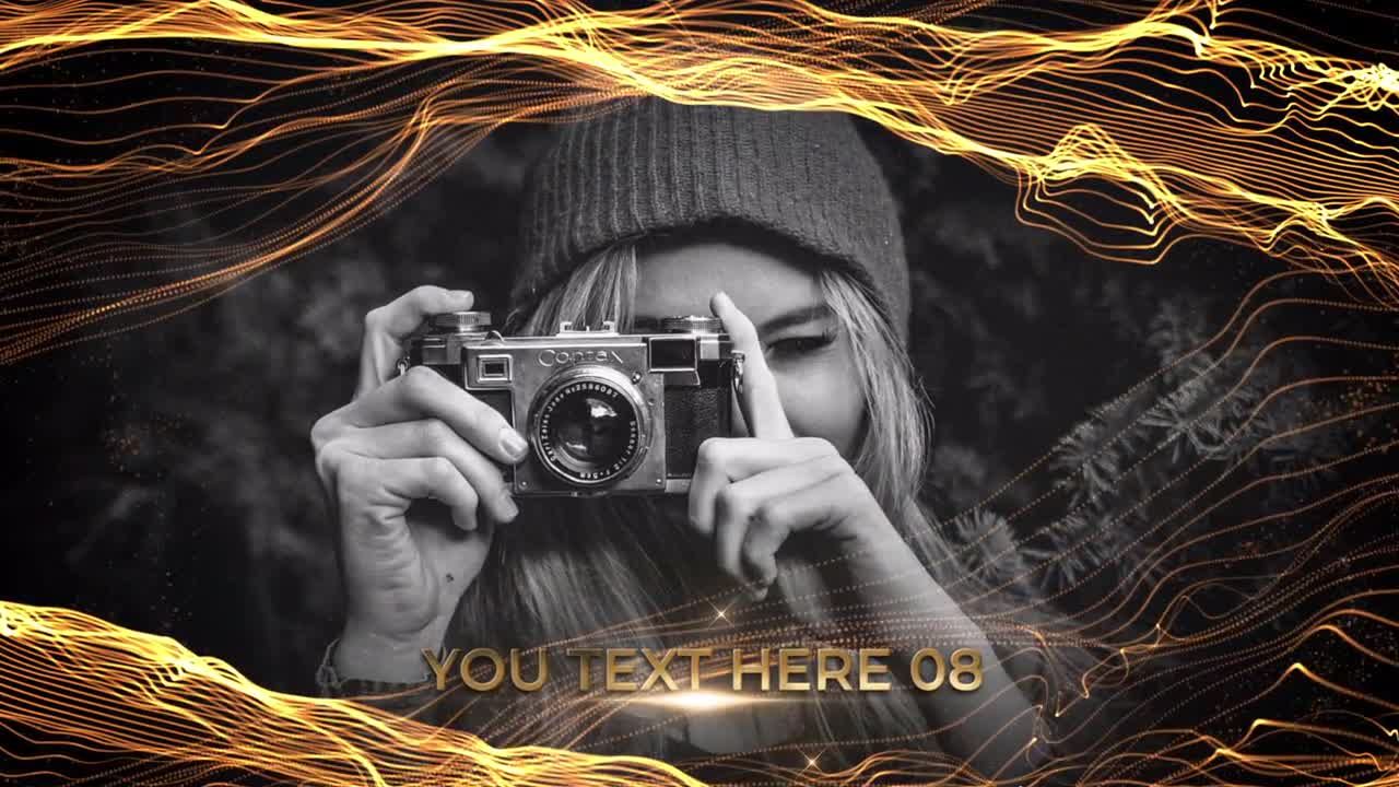 黄金豪华标题序列幻灯片素材库推荐PR模板