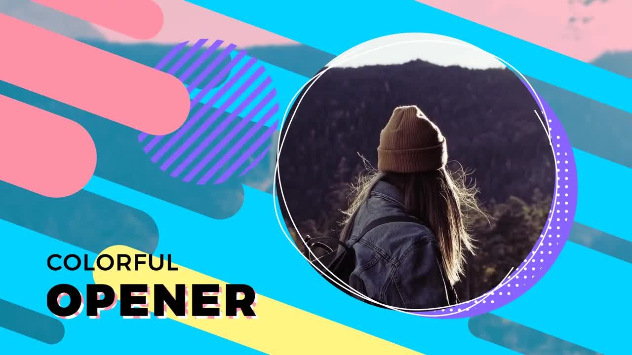 彩色缤纷过渡效果素材库精选AE模板