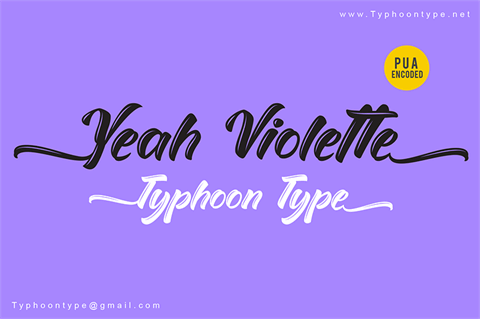Yeah Violette – Personal Use font素材之家精选英文字体