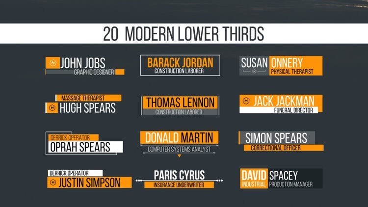 20个专业设计的低三分之二标题动画素材库精选AE模板