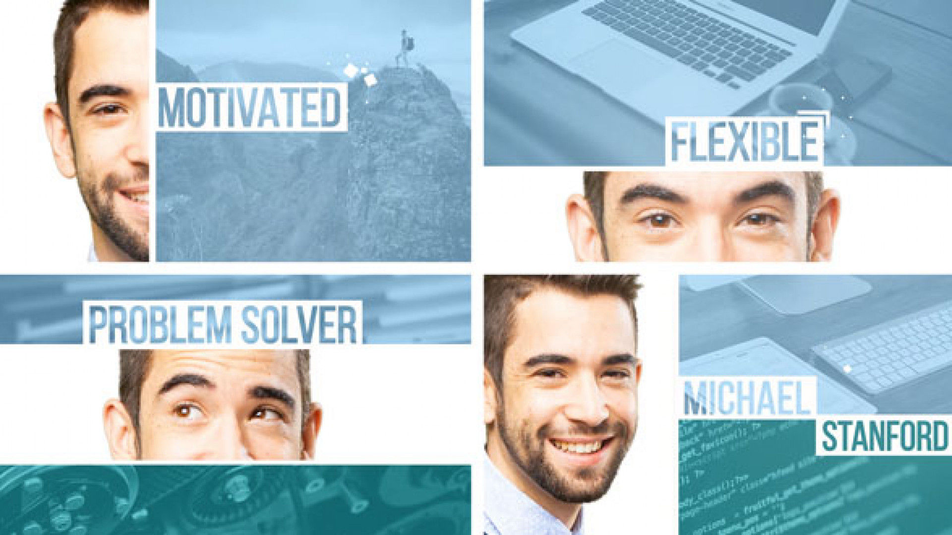 现代风格个人简历展示动画素材库精选AE模板