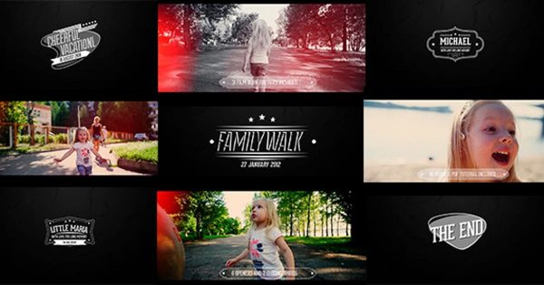 温馨家庭成长纪录复古漏光风格视频素材库精选AE模板 Home Video Pack