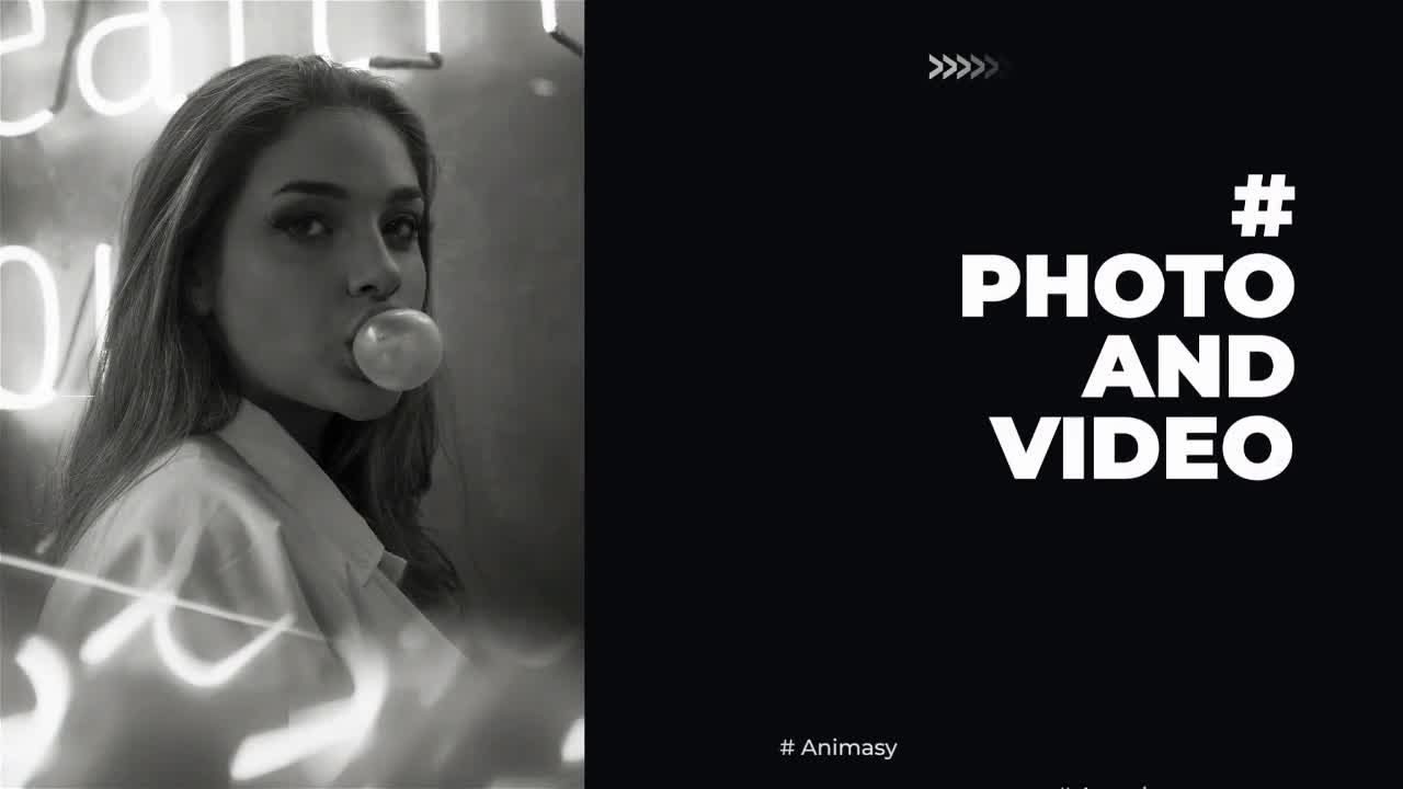 时尚设计的图形切换图文展示素材库精选AE模板