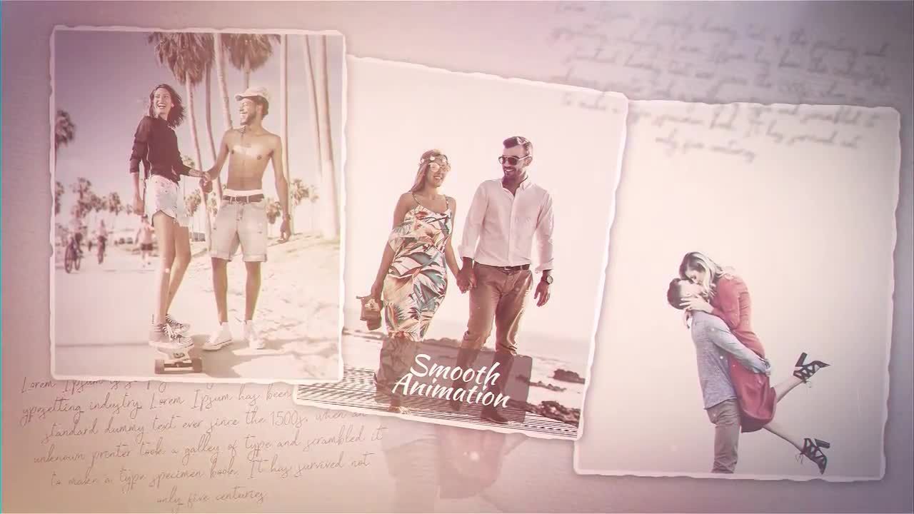 可爱的照片展示动画ae模板