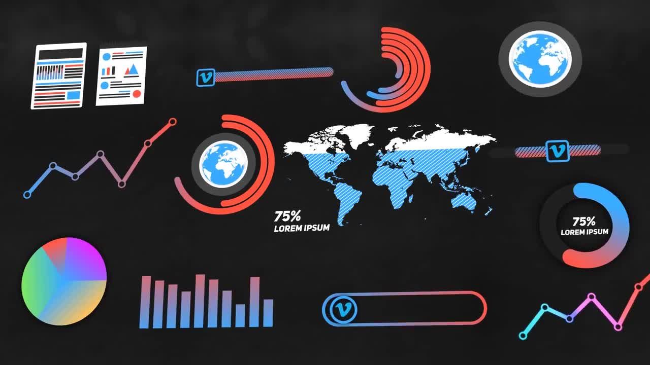 16个干净创意优雅的信息图表素材库精选AE模板