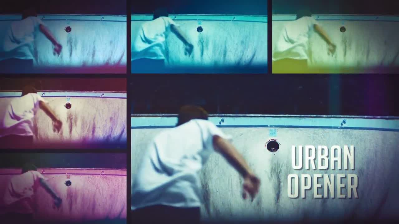 毛刺效果故障城市动画素材库精选AE模板