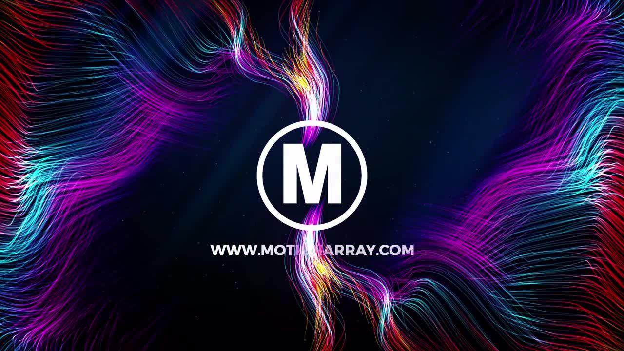 明亮时尚的彩色广告粒子标志素材库推荐PR模板