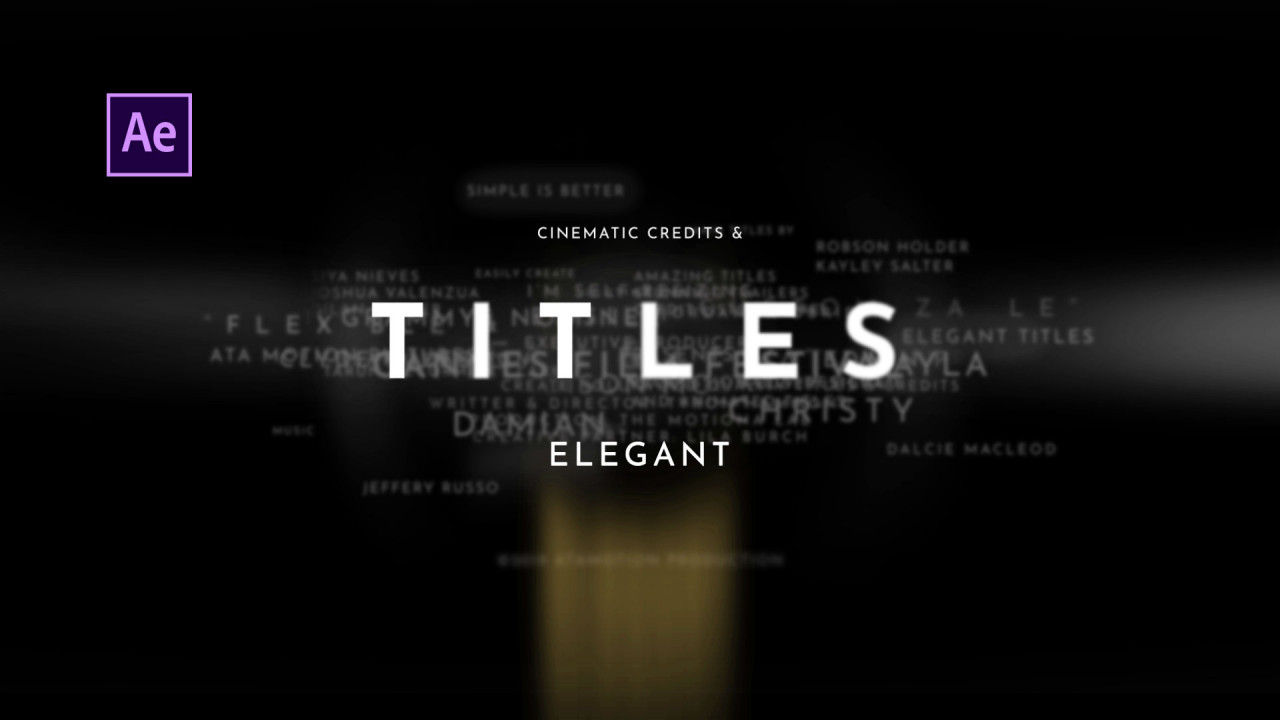 21个酷炫全屏标题优雅素材库精选AE模板