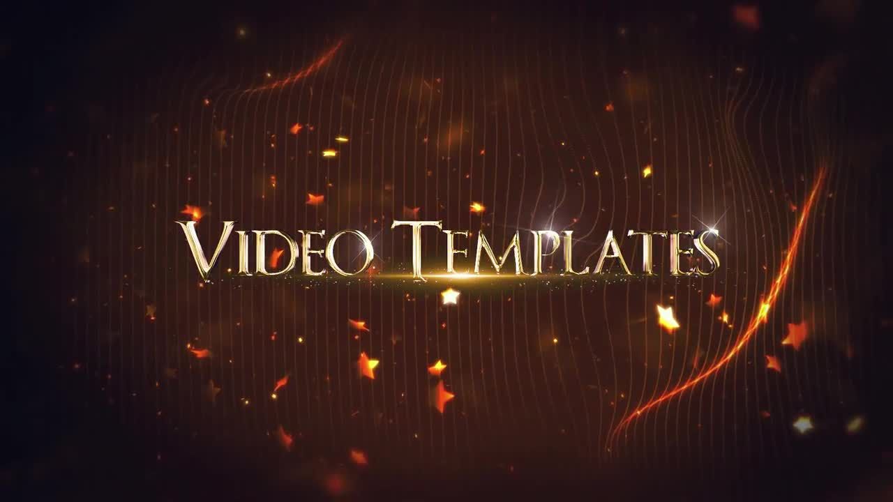 时尚的金色标题序列展示素材库精选AE模板