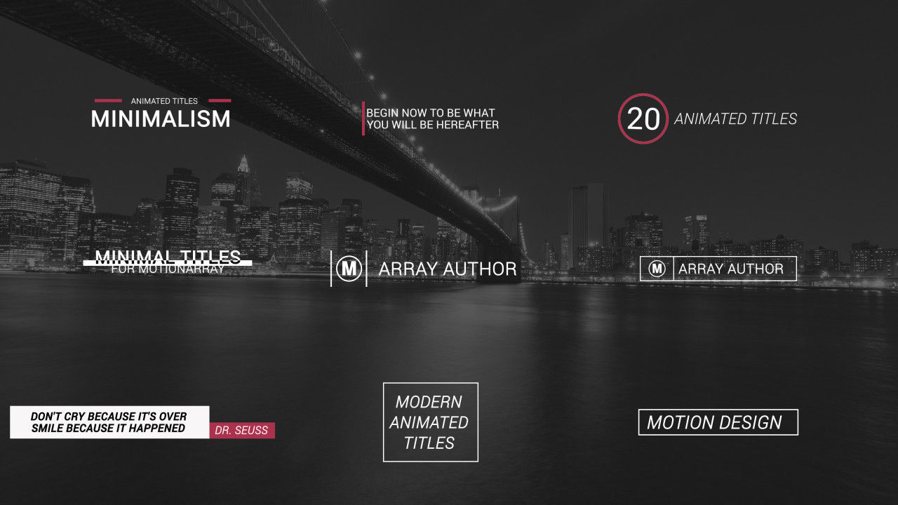 最小动画标题素材库精选AE模板