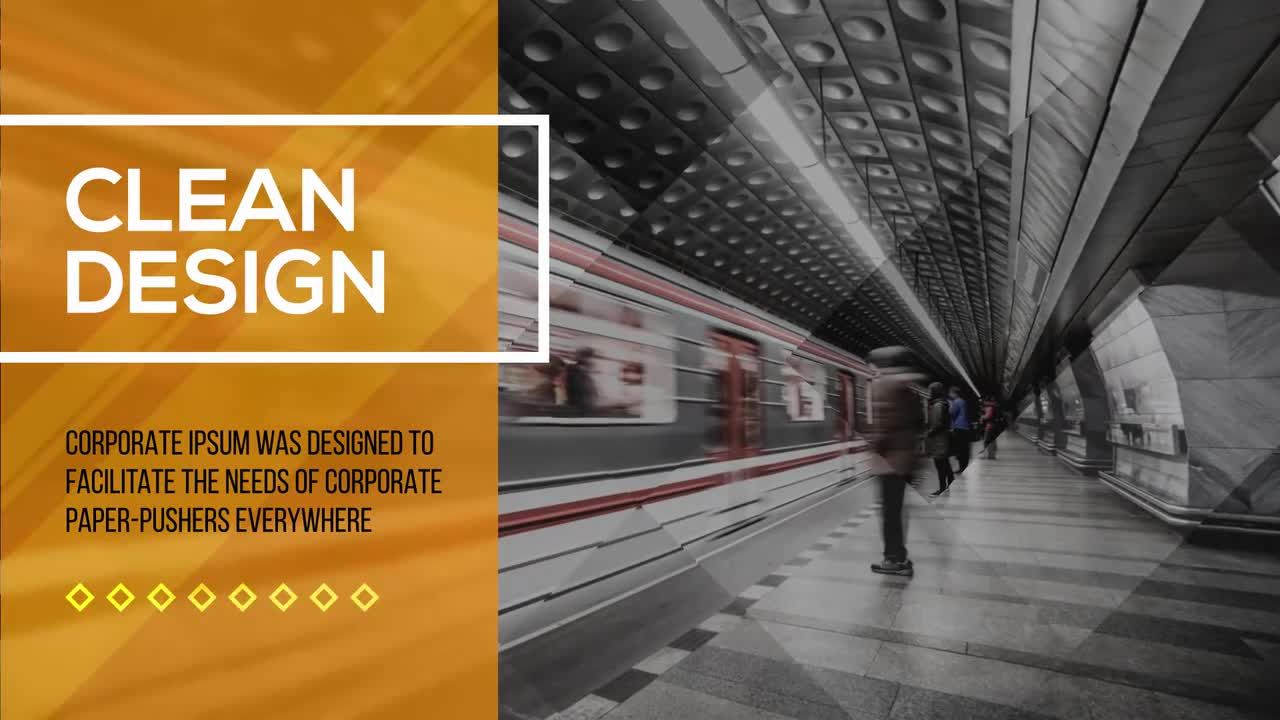 现代企业简洁设计动画文本幻灯片ae模板