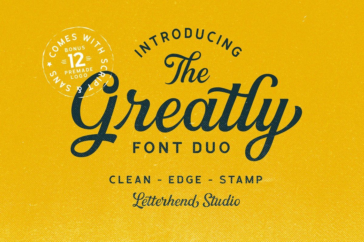 Greatly Font Duo + Logo Templates素材之家精选英文字体