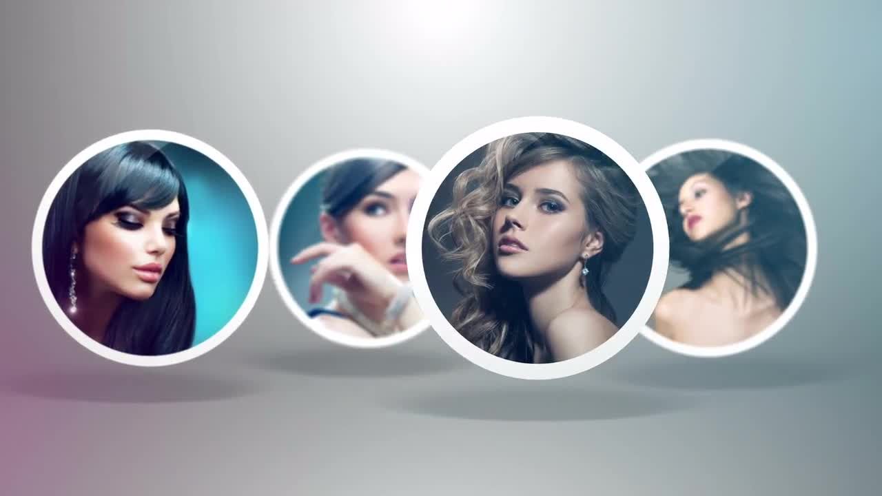 现代照片旋转徽标素材库精选AE模板