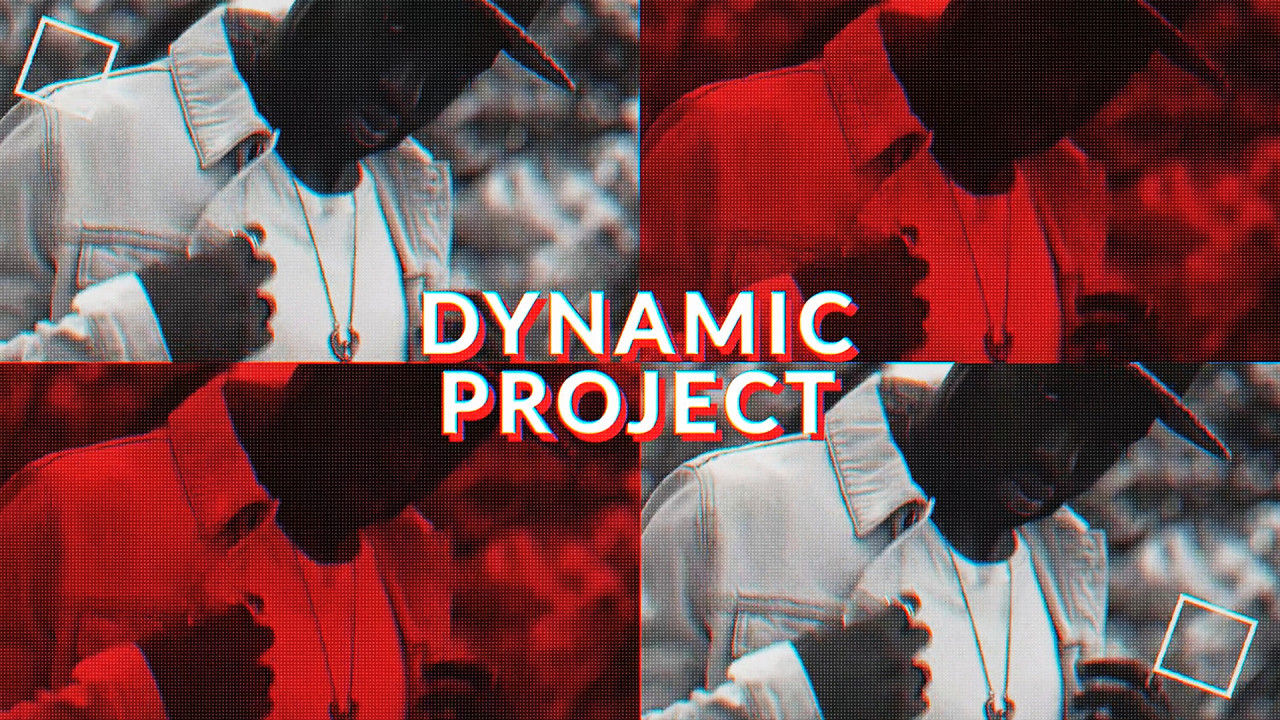 外观时髦的毛刺开场视频素材库精选AE模板