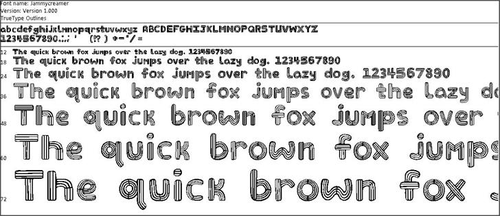 Jammycreamer font插图1