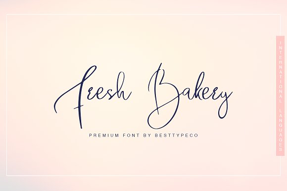 Fresh Bakery Font素材之家精选英文字体