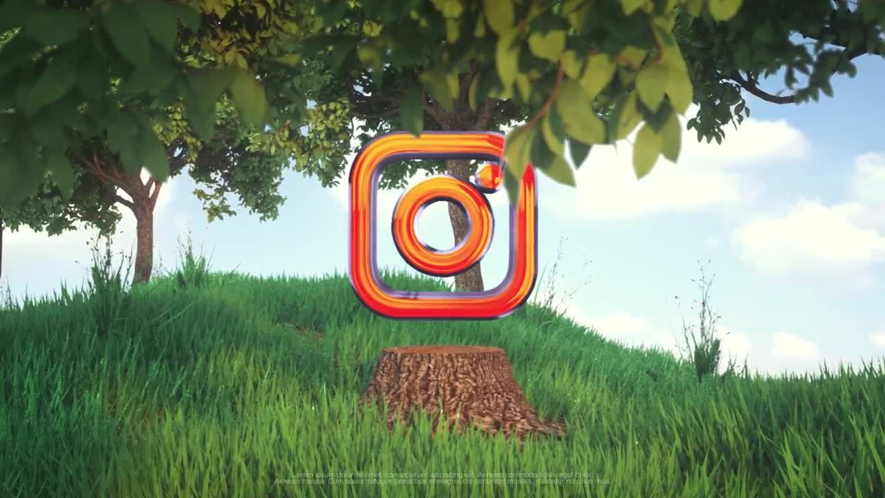 绿色森林动态logo特效素材库精选AE模板