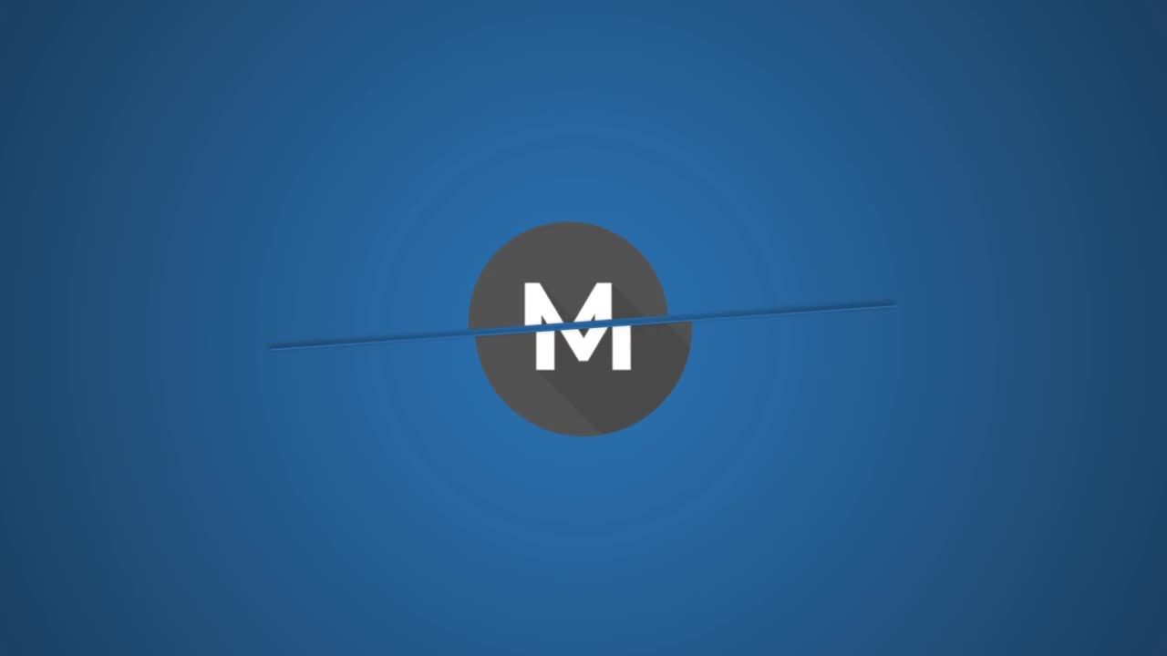 流畅简单的切割logo动态展示素材库精选AE模板