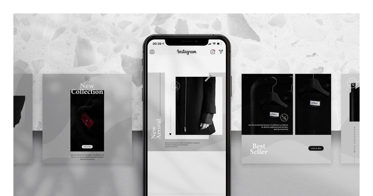 潮流时尚Instagram社交媒体品牌促销帖子模板素材库精选v1插图