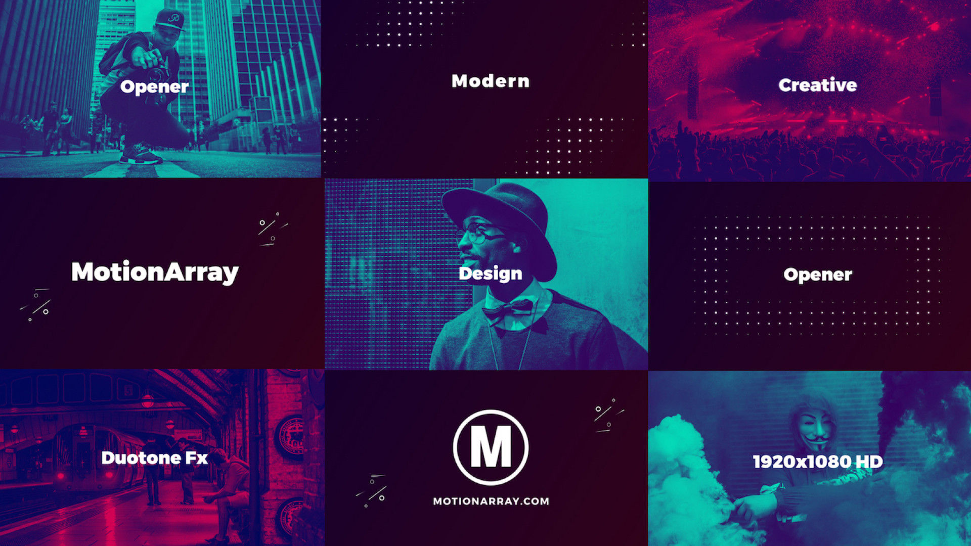 时尚的现代照片文本转场过渡ae模板