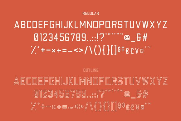 Factory Floor Font – Two Styles插图3