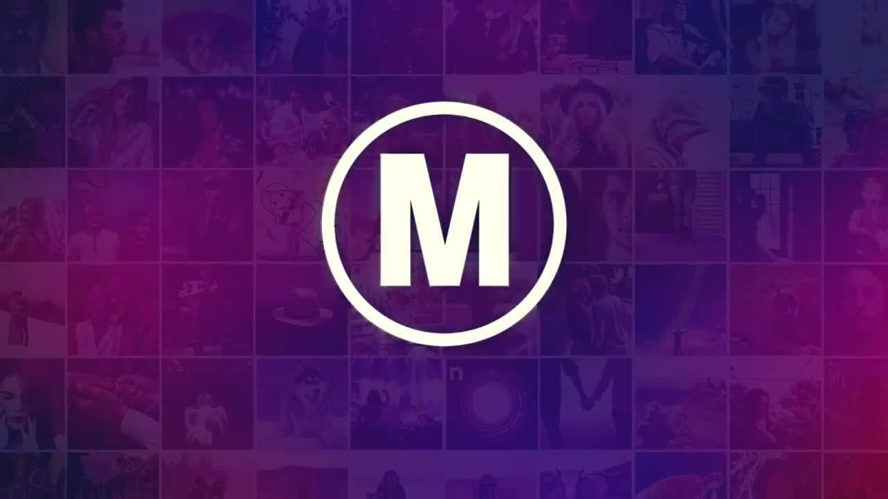 照片马赛克拼贴标志素材库精选AE模板