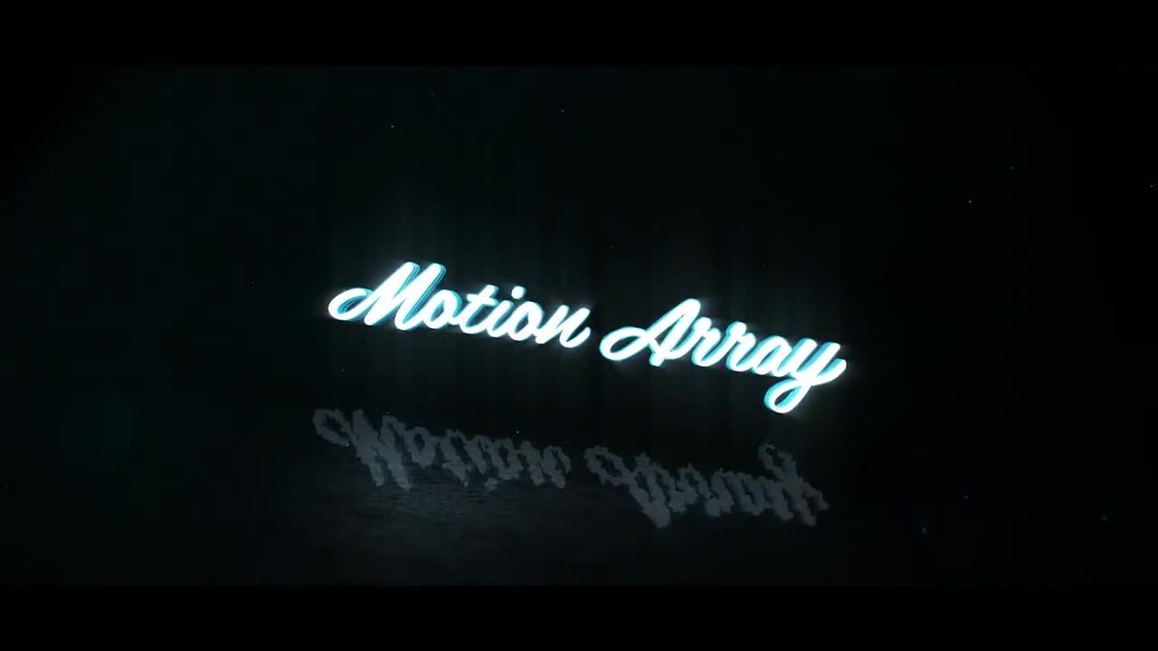 霓虹发光转换徽标显示素材库精选AE模板