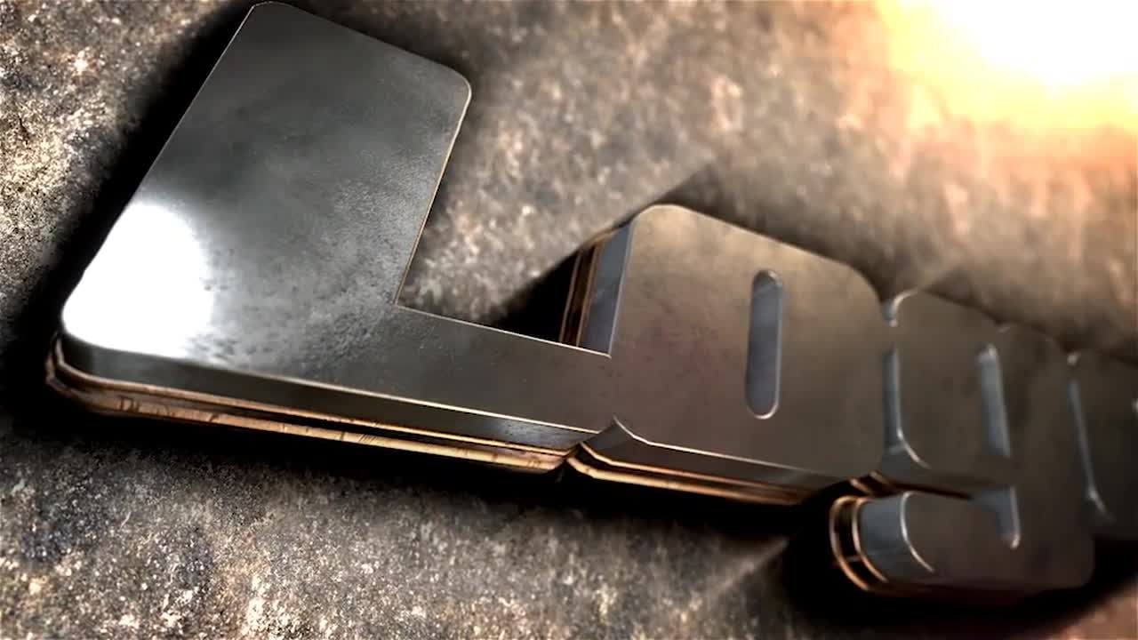 3D金属岩石徽标素材库精选AE模板