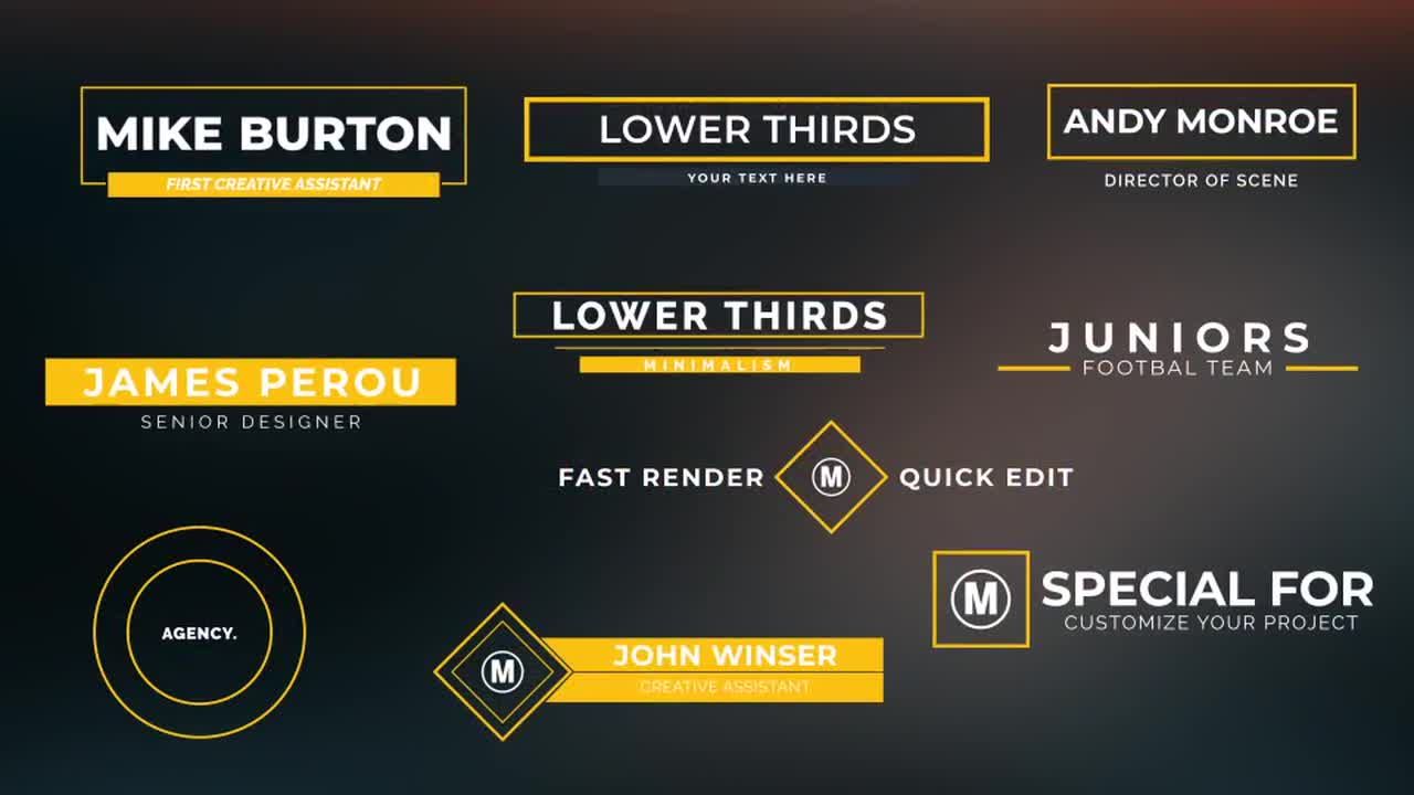 10个标题下三分之一素材库精选AE模板