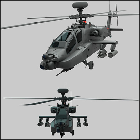 AH-64D/E阿帕奇攻击直升机素材之家精选3D模型